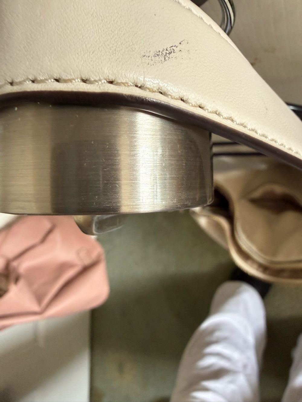 Michael Kors Ivory Pebbled Leather Hobo Shoulder Bag - Picture 5 of 9